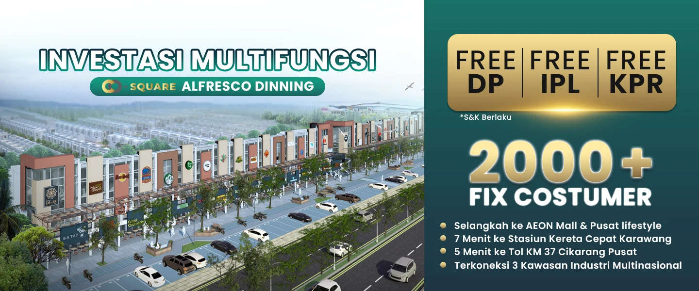 Co-Square — Investasi Multifungsi, FREE DP IPL KPR